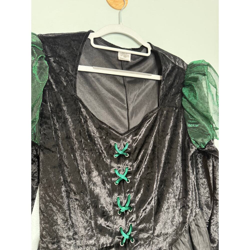 The Wizard of Oz Wicked Witch Elphaba green and black maxi dress‎ costume - Picture 5 of 13